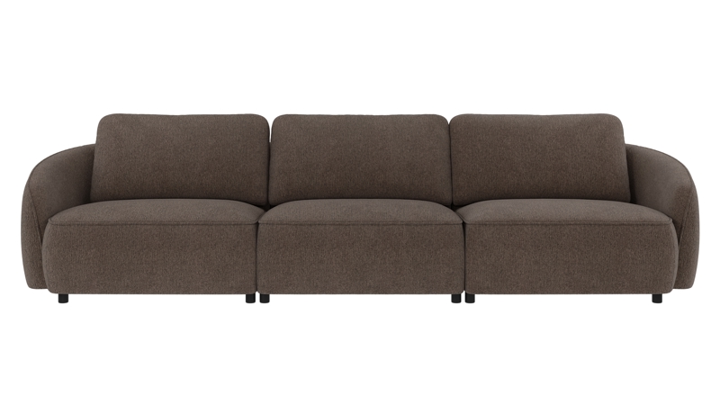 242081 b sb A Norris sofa 4-seater brown-grey fabric Max #176 (c2).
