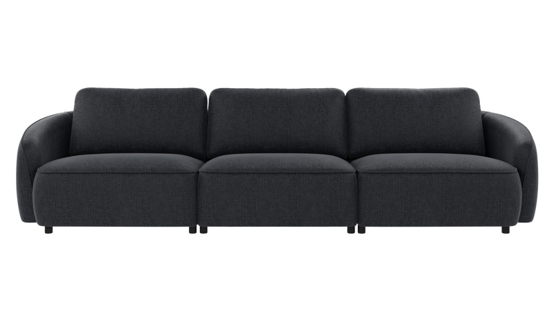 242311 b sb A Norris sofa 4-seater dark blue fabric Robin #90 (c3).