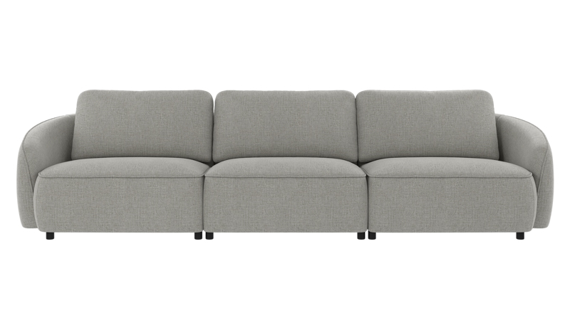 242319 b sb A Norris sofa 4-seater medium grey fabric Robin #149 (c3).
