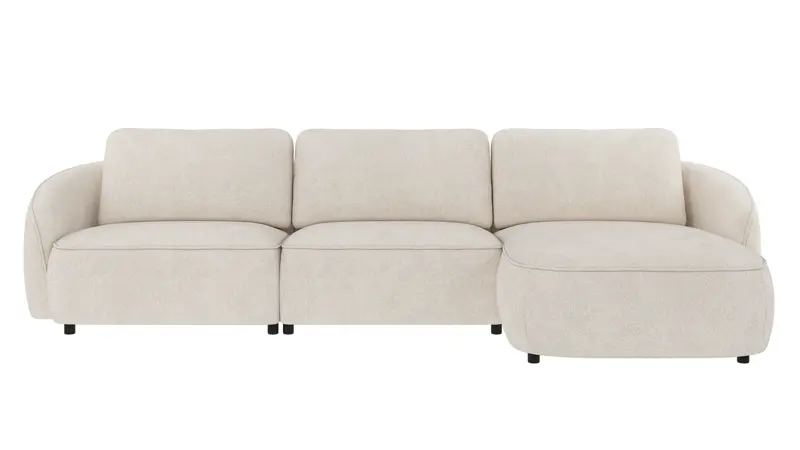 242399 b sb A Norris sofa 4-seater-chaise longue R ivory fabric Anna #20 (c3).