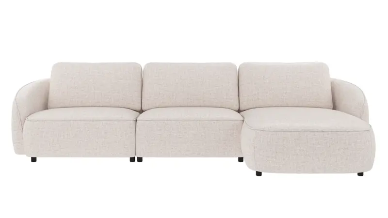 242547 b sb A Norris sofa 4-seater-chaise longue R light beige fabric Oscar #1 (c3).
