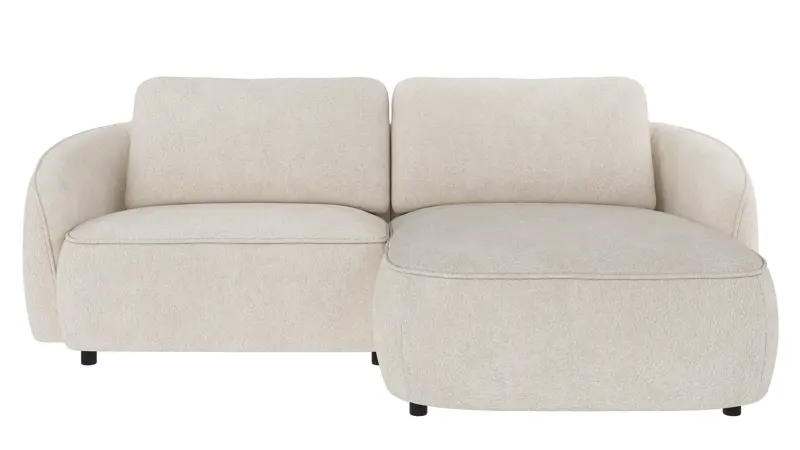 242398 b sb A Norris sofa 3-seater-chaise longue R ivory fabric Anna #20 (c3).