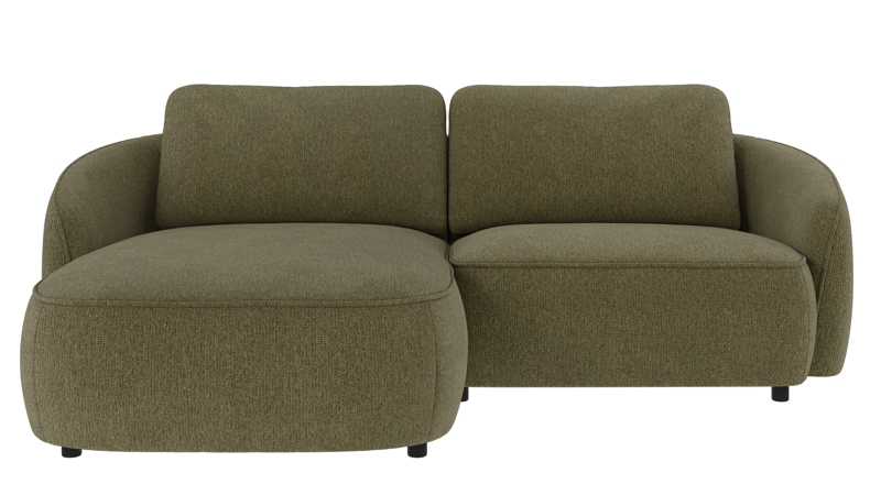 242074 b sb A Norris sofa 3-seater-chaise longue L dark green fabric Max #88 (c2).