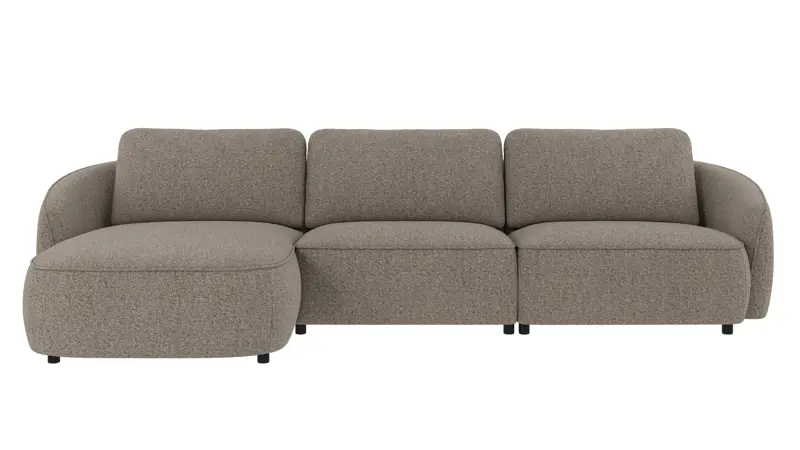 242573 b sb A Norris sofa 4-seater-chaise longue L light brown fabric Oscar #13 (c3).
