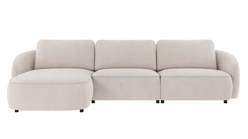 241955 b sb A Norris sofa 4-seater-chaise longue L light beige fabric Brenda #22 (c1).