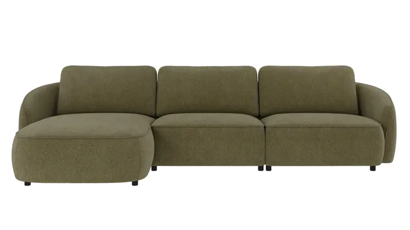 242075 b sb A Norris sofa 4-seater-chaise longue L dark green fabric Max #88 (c2).