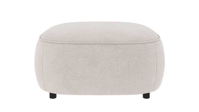 241956 b sb A Norris footstool light beige fabric Brenda #22 (c1).