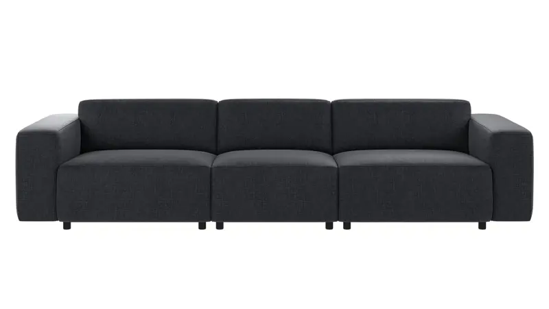 149501 b sb A Willard sofa 4-seater dark blue fabric Robin #90 (c3).