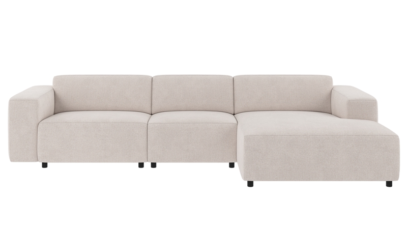 149103 b sb A Willard sofa 4-seater-chaise longue R light beige fabric Brenda #22 (c1).