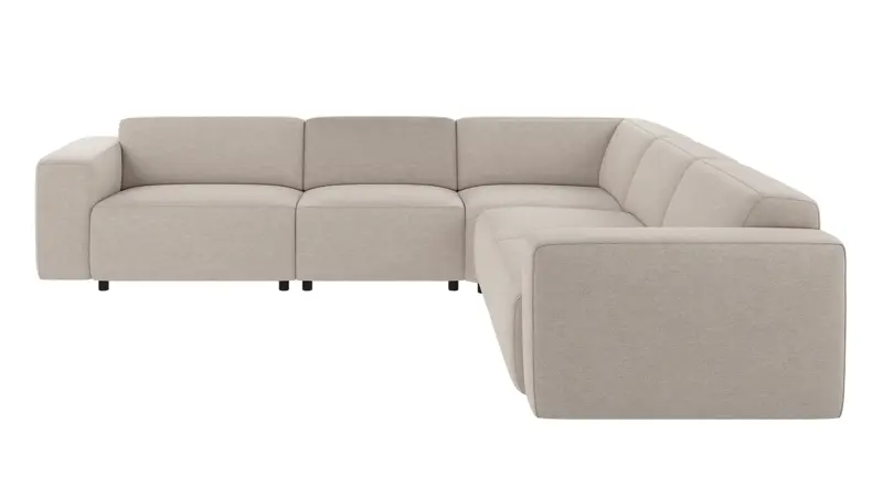 149788 b sb A Willard corner sofa 3+3-seater beige fabric Oscar #124 (c3).