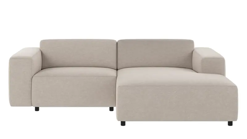 149782 b sb A Willard sofa 3-seater-chaise longue R beige fabric Oscar #124 (c3).