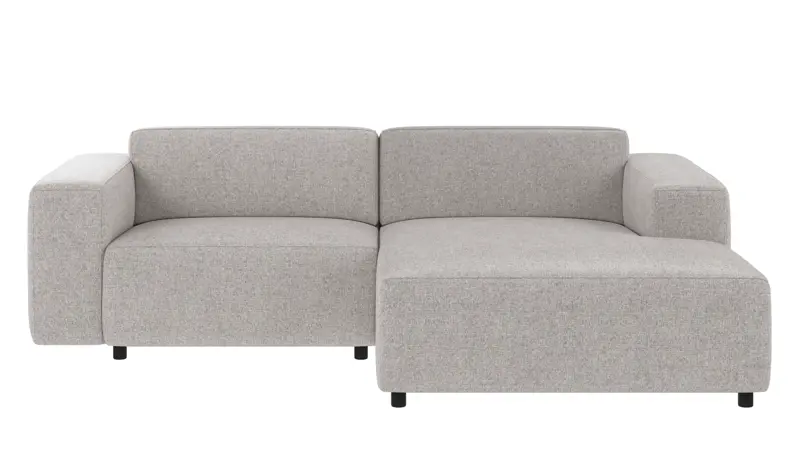 149792 b sb A Willard sofa 3-seater-chaise longue R light grey fabric Oscar #196 (c3).