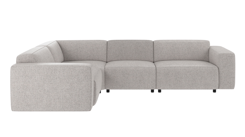 149796 b sb A Willard corner sofa 2+3-seater light grey fabric Oscar #196 (c3).