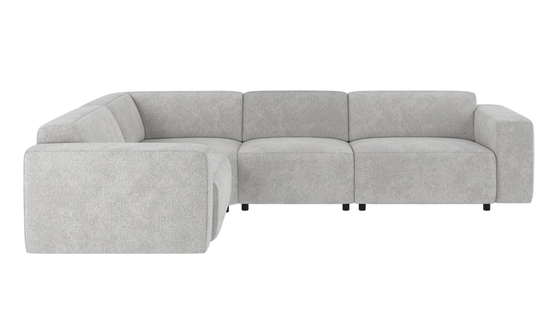 149206 b sb A Willard corner sofa 2+3-seater light grey fabric Max #60 (c2).