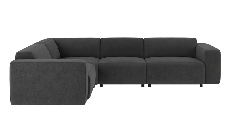 149256 b sb A Willard corner sofa 2+3-seater dark grey fabric Max #169 (c2).