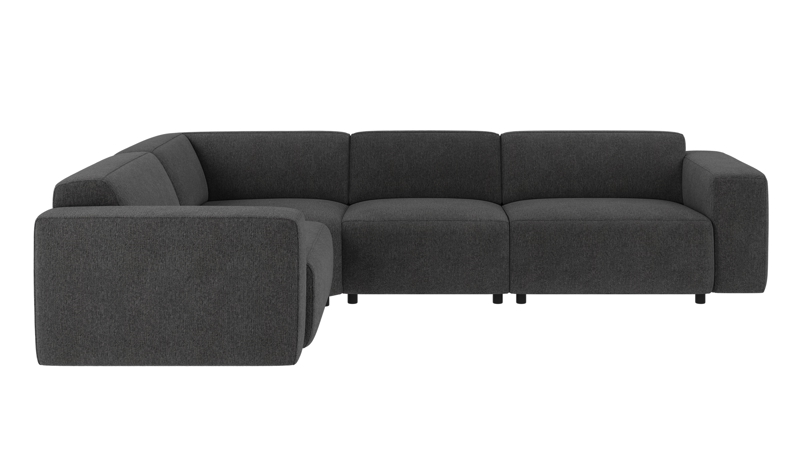 149256 b sb A Willard corner sofa 2+3-seater dark grey fabric Max #169 (c2).