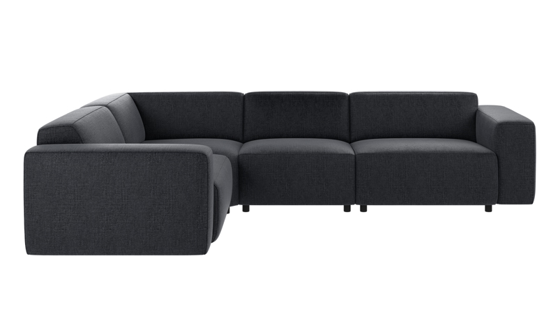 149506 b sb A Willard corner sofa 2+3-seater dark blue fabric Robin #90 (c3).