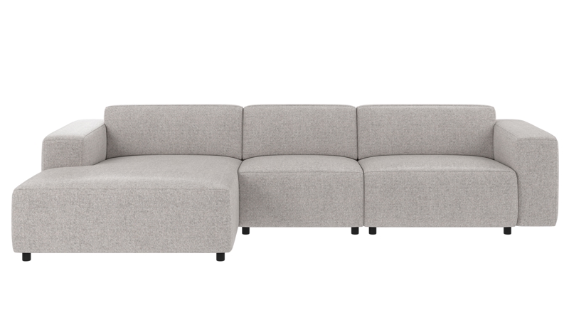 149795 b sb A Willard sofa 4-seater-chaise longue L light grey fabric Oscar #196 (c3).