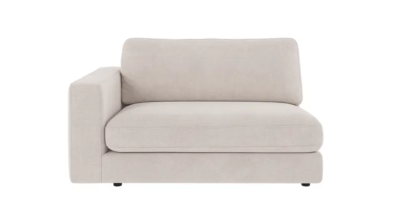 126839 b sb A Duncan 1,5 seater L light beige fabric Brenda #22 (c1).