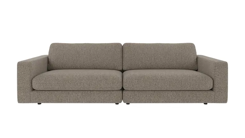 127924 b sb A Duncan sofa 3-seater light brown fabric Oscar #13 (c3).