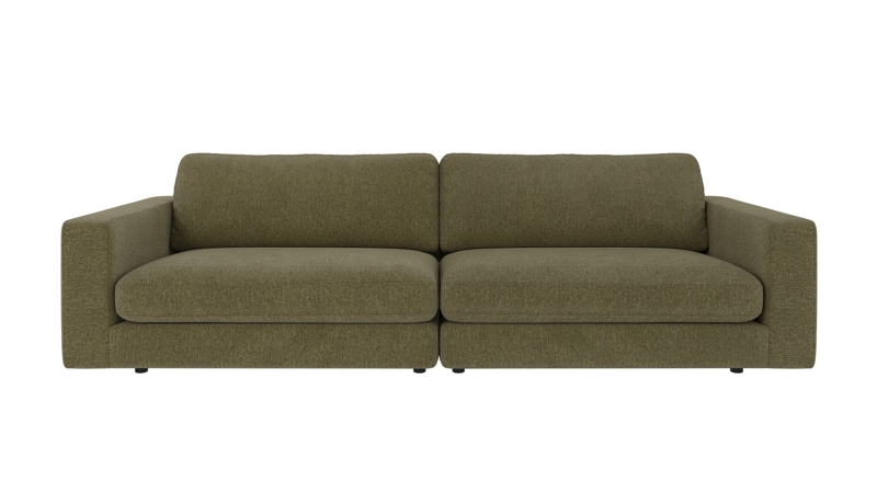 126984 b sb A Duncan sofa 3-seater dark green fabric Max #88 (c2).