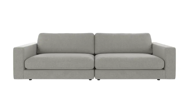 127444 b sb A Duncan sofa 3-seater medium grey fabric Robin #149 (c3).