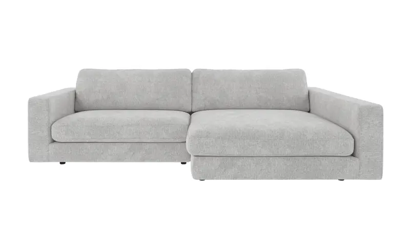 126926 b sb A Duncan sofa 3-seater-chaise longue R light grey fabric Max #60 (c2).