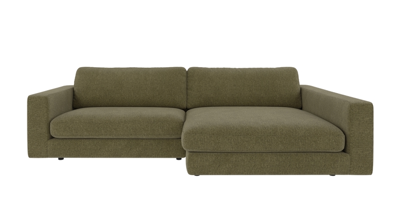 126986 b sb A Duncan sofa 3-seater-chaise longue R dark green fabric Max #88 (c2).