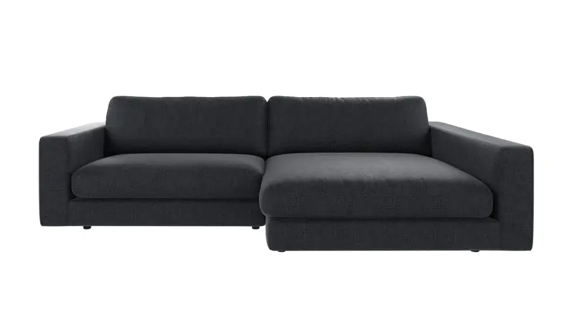 127426 b sb A Duncan sofa 3-seater-chaise longue R dark blue fabric Robin #90 (c3).