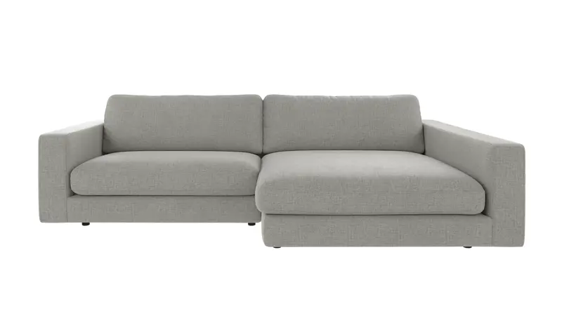 127446 b sb A Duncan sofa 3-seater-chaise longue R medium grey fabric Robin #149 (c3).