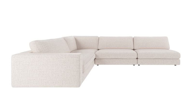 127874 b sb A Duncan corner sofa 2+3-seater open R light beige fabric Oscar #1 (c3).