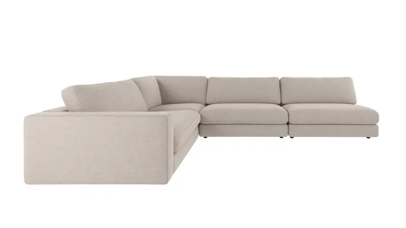 127894 b sb A Duncan corner sofa 2+3-seater open R beige fabric Oscar #124 (c3).