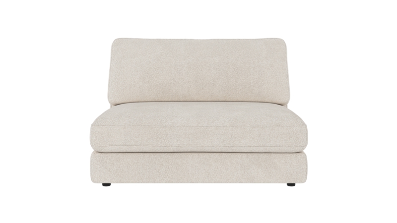 127581 b sb A Duncan 1,5 seat Middle sofa chair ivory fabric Anna #20 (c3).