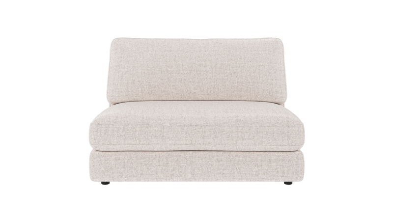 127861 b sb A Duncan 1,5 seat Middle sofa chair light beige fabric Oscar #1 (c3).