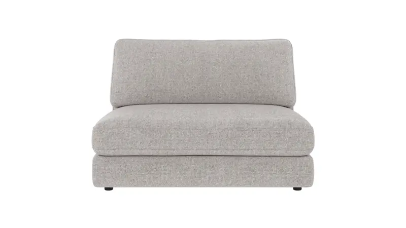 127901 b sb A Duncan 1,5 seat Middle sofa chair light grey fabric Oscar #196 (c3).
