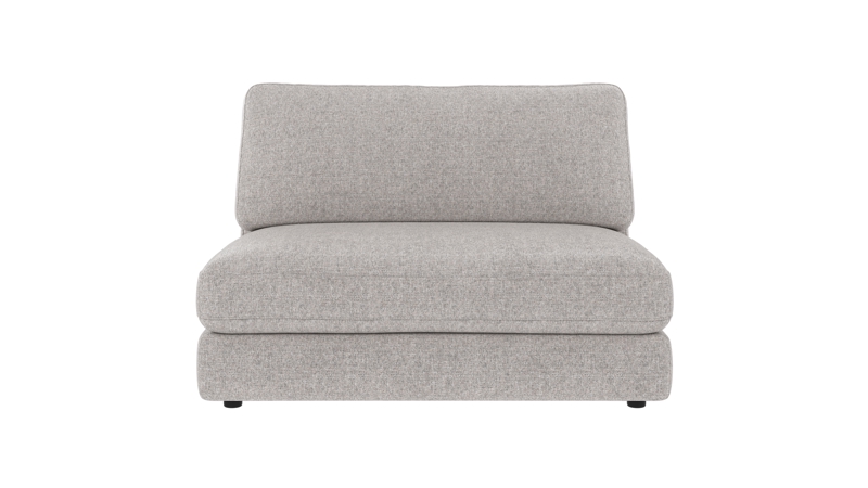 127901 b sb A Duncan 1,5 seat Middle sofa chair light grey fabric Oscar #196 (c3).