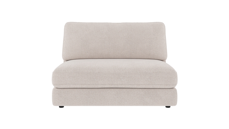 126831 b sb A Duncan 1,5 seat Middle sofa chair light beige fabric Brenda #22 (c1).