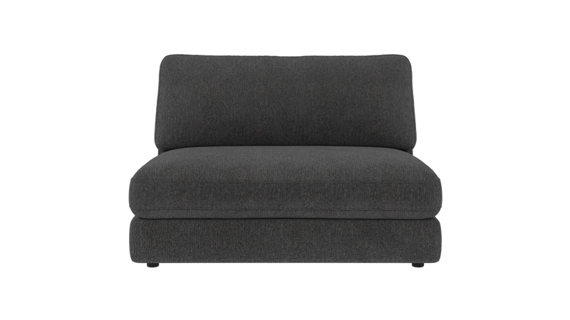 127021 b sb A Duncan 1,5 seat Middle sofa chair dark grey fabric Max #169 (c2).