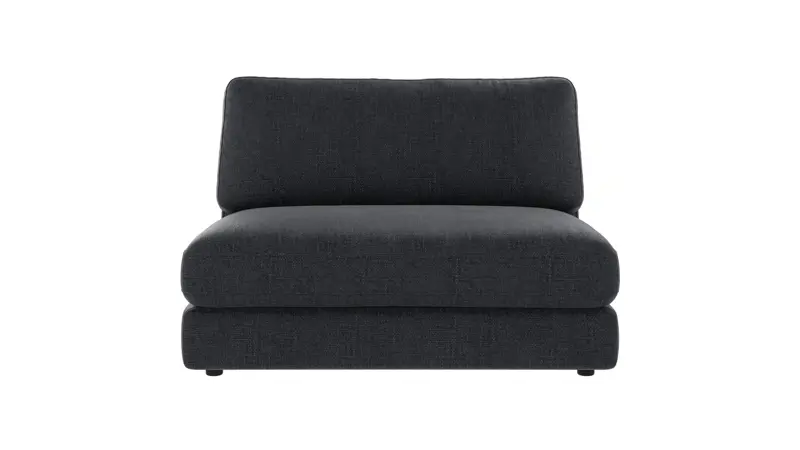 127421 b sb A Duncan 1,5 seat Middle sofa chair dark blue fabric Robin #90 (c3).