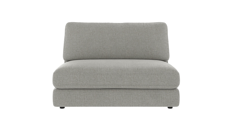 127441 b sb A Duncan 1,5 seat Middle sofa chair medium grey fabric Robin #149 (c3).