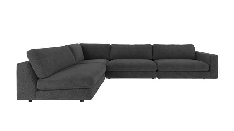 127033 b sb A Duncan corner sofa 2+3-seater open L dark grey fabric Max #169 (c2).