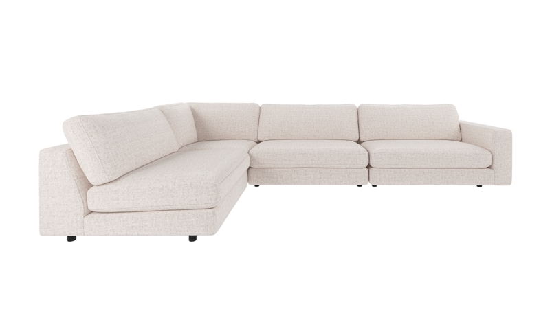 127873 b sb A Duncan corner sofa 2+3-seater open L light beige fabric Oscar #1 (c3).