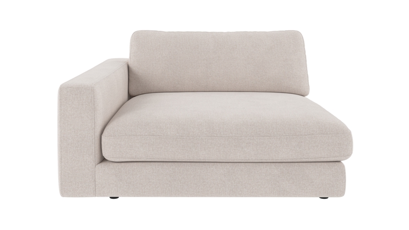 126832 b sb A Duncan 1,5 seater chaise longue L light beige fabric Brenda #22 (c1).