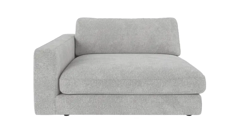 126922 b sb A Duncan 1,5 seater chaise longue L light grey fabric Max #60 (c2).
