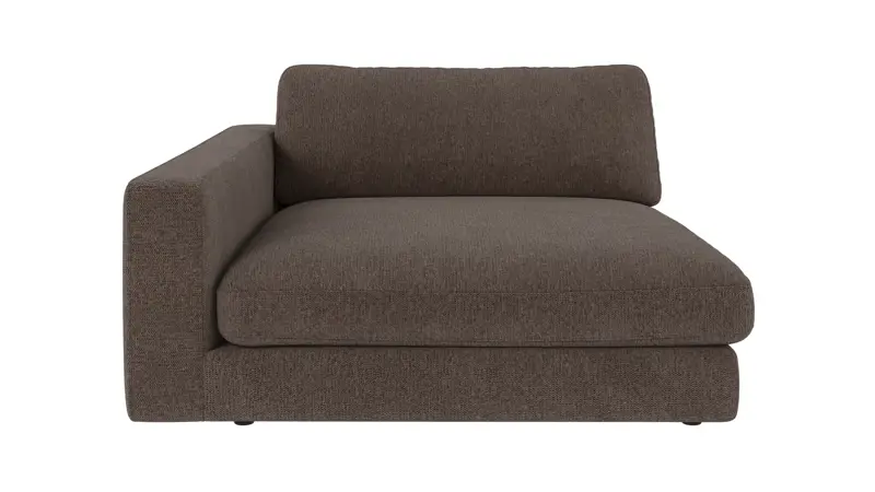 127002 b sb A Duncan 1,5 seater chaise longue L brown-grey fabric Max #176 (c2).