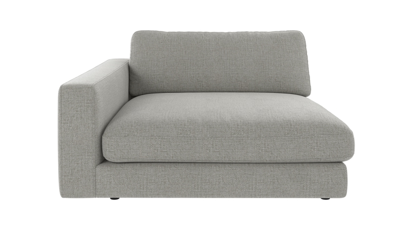 127442 b sb A Duncan 1,5 seater chaise longue L medium grey fabric Robin #149 (c3).