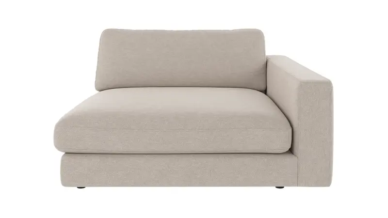127883 b sb A Duncan 1,5 seater chaise longue R beige fabric Oscar #124 (c3).