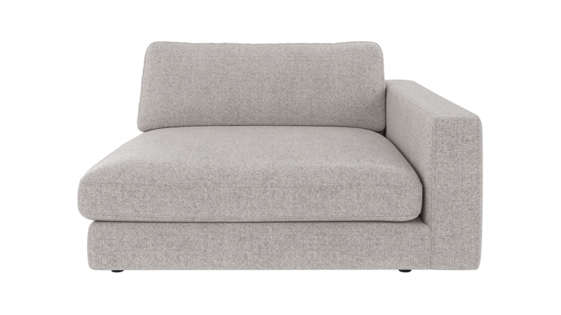 127903 b sb A Duncan 1,5 seater chaise longue R light grey fabric Oscar #196 (c3).