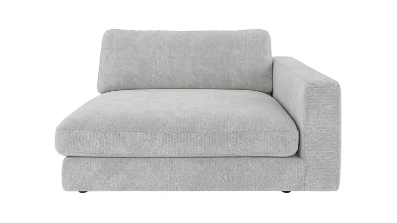 126923 b sb A Duncan 1,5 seater chaise longue R light grey fabric Max #60 (c2).