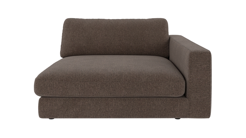 127003 b sb A Duncan 1,5 seater chaise longue R brown-grey fabric Max #176 (c2).